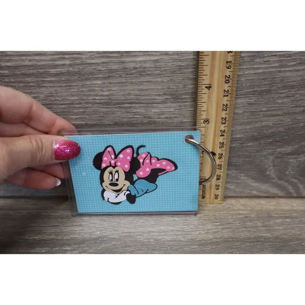 Disney Mickey Minnie Mouse Luggage Tag Set Loose Leaf Binder Key Ring His & Hers